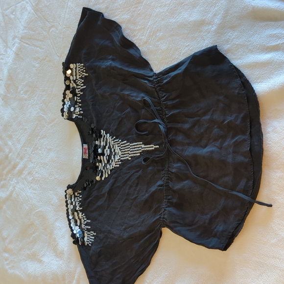 Yoana Baraschi 100% silk sequined shirt size XS - Picture 8 of 9